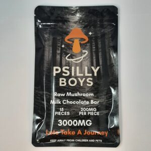 Psilly Boys Raw Mushroom Bar 3000MG - Milk Chocolate